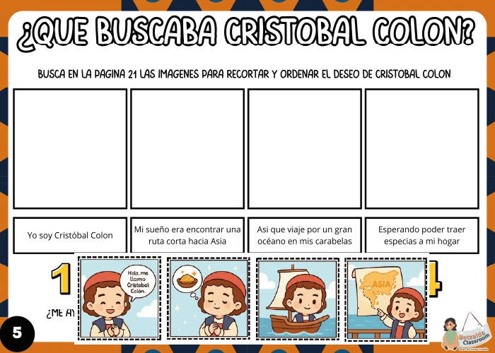 Recortables del cuadernillo 12 de octubre.