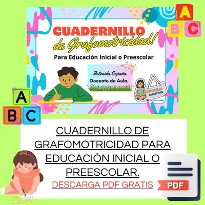Cuadernillo de Grafomotricidad Para Educación Inicial o Preescolar.