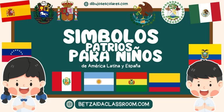 Colorea la identidad: símbolos patrios para niños de América Latina y España